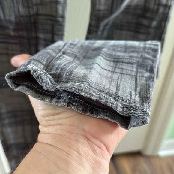 Paige Grey Abstract Pattern  Peg Super Skinny Ankle Denim Jeans Stylish Size 27 - Picture 5 of 12